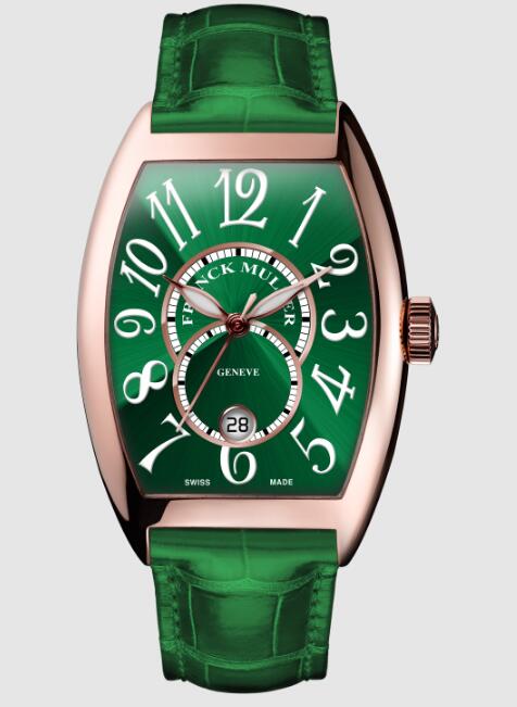 Best Franck Muller Cintree Curvex Nuance 7880 SC DT NUANCE Green leather Replica Watch